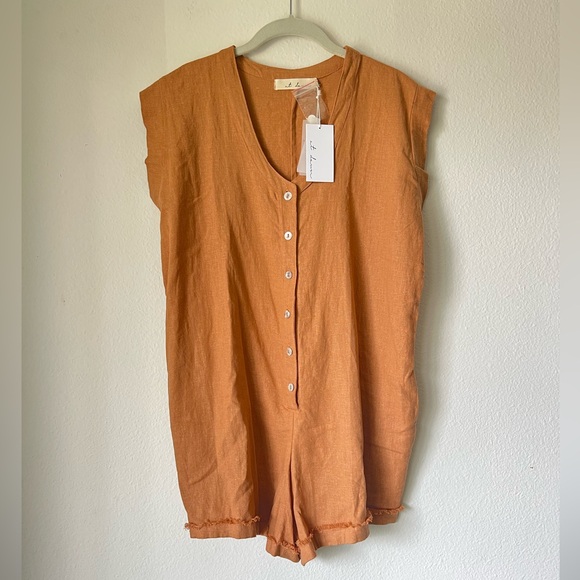 At Dawn Fringe Relax Romper with Belt - Picture 6 of 10